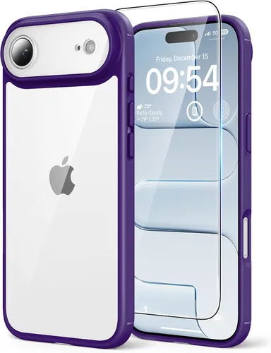 Miniatura 46 de TAURI Funda magnética 2 en 1 transparente para iPhone 14 Pro, compatible con Magsafe [no amarillenta] con protector de pantalla, protección de grado