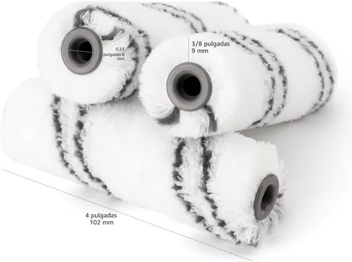 Miniatura 6 de Amazon Basics Cubiertas de rodillo de pintura de microfibra, para acabado liso, 4 pulgadas, paquete de 24