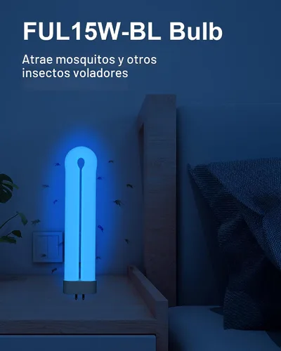Miniatura 4 de Shootingstar Eliminador de Insectos Bombilla de Luz de Repuesto para Lámpara de Atracción de Insectos de 15W con Base de 4 Pines, Bombilla de Tubo