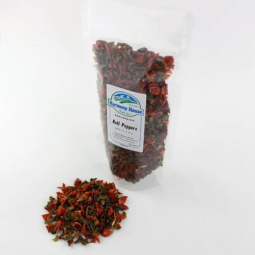 Miniatura 4 de Harmony House Pimientos secos mezclados, cortados en cubitos - Verduras deshidratadas para cocinar, acampar, suministros de emergencia y más