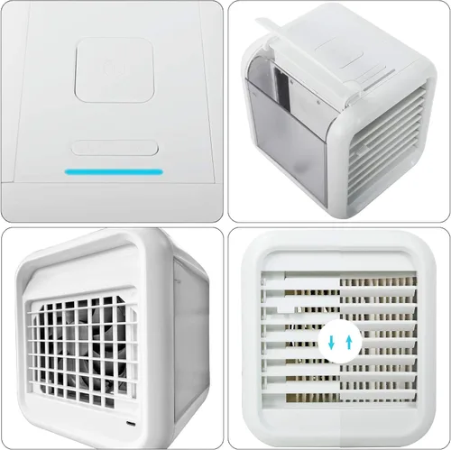 Miniatura 4 de Ventilador de aire acondicionado portátil, humidificación por pulverización, enfriador de aire 3 en 1 Humidificador Purificador, con 3