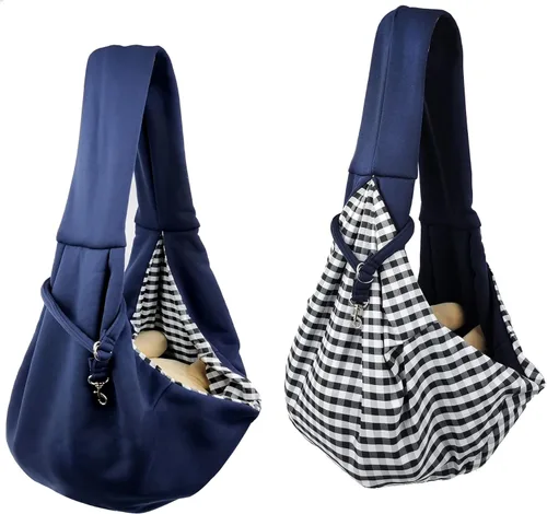 Miniatura 11 de Transportador reversible para mascotas, perros y gatos, correa ajustable de hasta 12 libras para perros pequeños, gatos, manos libres, bolsas