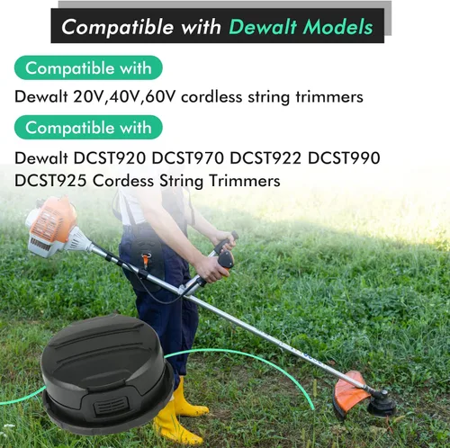 Miniatura 4 de DWO1DT995 - Cabezal de repuesto compatible con Dewalt DCST920 DCST922 DCST970 DCST990 DCST925 recortadora inalámbrica con línea preenrollada