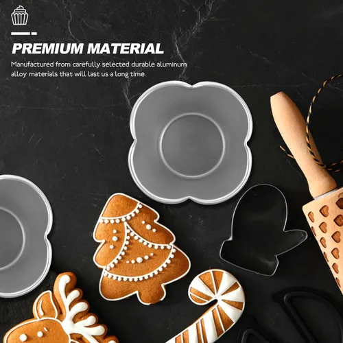 Miniatura 6 de Luxshiny Juego de 6 moldes de silicona antiadherentes de 2.67 pulgadas para hornear, moldes multiusos para hornear para el hogar, cocina, postre