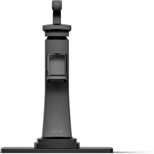 Miniatura 9 de KOHLER K-27400-4K-BL Riff - Grifo de lavabo de baño con un solo mango, con drenaje clicker, 1.0 GPM, negro mate Mate negro