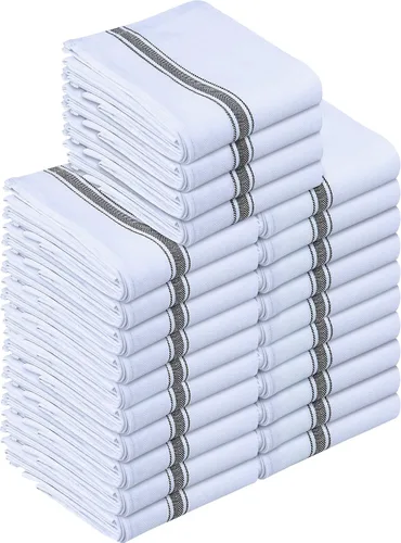 Miniatura 9 de Utopia Towels Juego de 12 paños negros de 15 x 25 pulgadas, 100% algodón hilado en anillo, altamente absorbentes y reutilizables, juego de barra