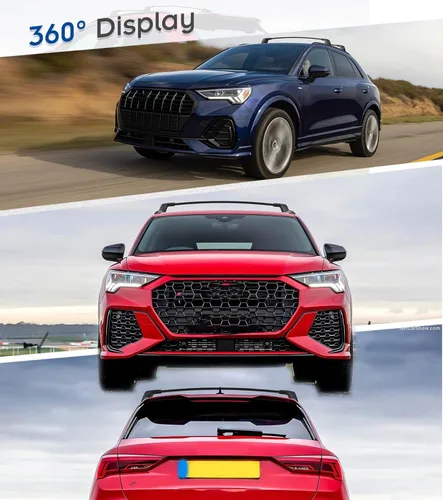 Miniatura 3 de Soportes de techo silenciosos para Audi Q3 2019-2025, diseño oculto con bloqueo, barras transversales negras resistentes para llevar kayak, esquí