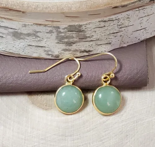Miniatura 9 de 14K Gold Earrings for Women Handmade Green Jade Jewelry Green Stone Earrings for Women Dangle Birthstone Earrings Gift for Anniversary Graduation