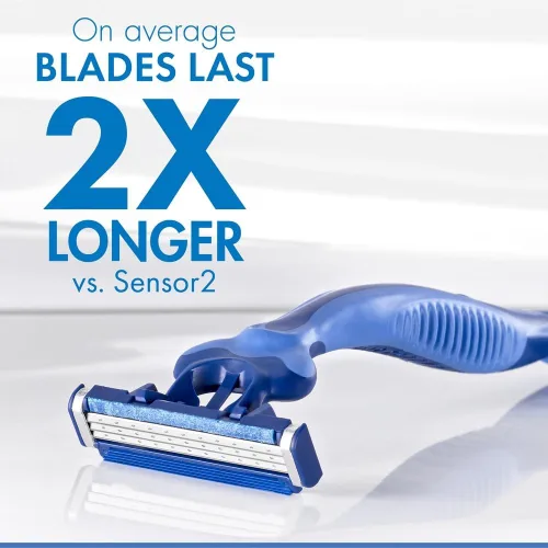 Miniatura 2 de Maquinillas de afeitar desechables Gillette Sensor3 Comfort para hombres, 8 unidades, Lubrastrip se desliza fácilmente sobre tu piel