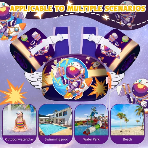 Miniatura 7 de Toddler Floaties, Kids Swim Vest for 22-66 Lbs, Arm Floaties with Adjustable Straps Swim Floats & Arm Band Suitable for Water Sports Pool Swimming