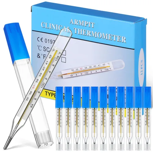 Miniatura 10 de TOYANDONA 5 Piezas de Vidrio para Medición de Temperatura Adulto - Herramientas de Prueba de Temperatura de Uso General, Medición de Temperatura