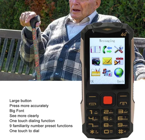 Miniatura 5 de Yunseity Teléfono celular desbloqueado para personas mayores, pantalla clara, botones grandes, volumen, fácil teléfono móvil, compatible con SOS