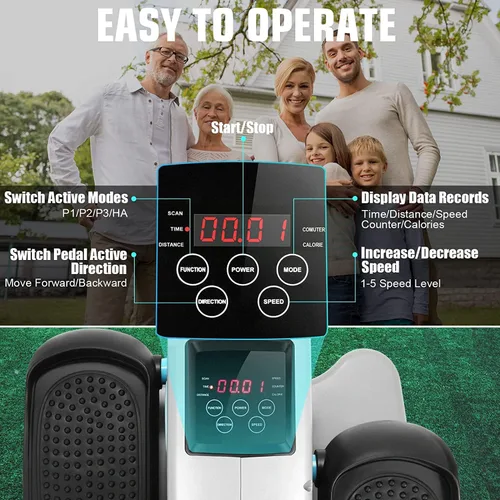 Miniatura 3 de ANCHEER Máquina elíptica para debajo del escritorio, ejercitador de pedal silencioso para personas mayores, oficina y hogar, equipo de entrenamiento
