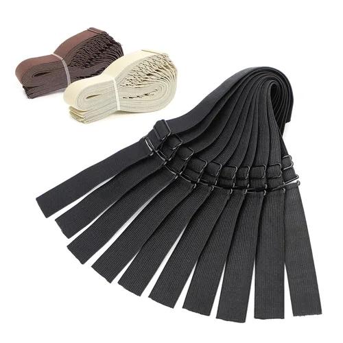 Miniatura 8 de Correas ajustables para pelucas y hacer pelucas, bandas ajustables para peluca (negro, 1 pulgada x 6 piezas)