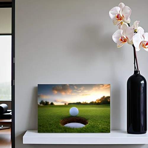 Miniatura 3 de Lienzo decorativo para pared, diseño de cueva para hombre, campo de golf, paisaje, puesta de sol, arte deportivo, para oficina, gimnasio, sala