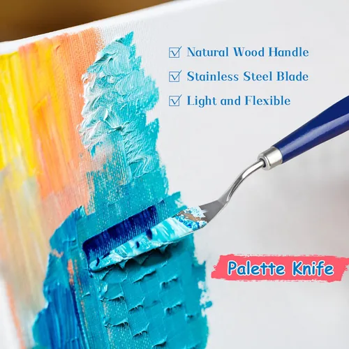 Miniatura 3 de Halobios Juego de 26 pinceles de pintura, 5 juegos de pinceles de pintura profesionales para pintura acrílica, pinceles de artista para cuerpo