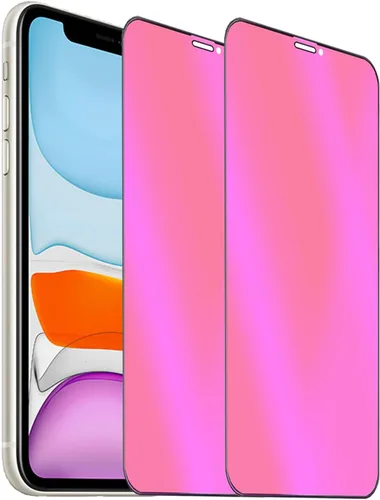 Miniatura 12 de Paquete de 2 Vidrio Templado Privacidad Anti-Luz Azul Compatible con iPhone X/iPhone XS/iPhone 11 Pro Espejo Protector de Pantalla Anti-Espía