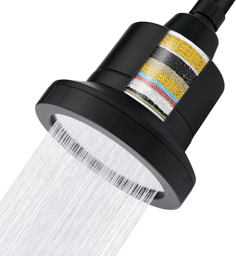 Miniatura 9 de Voolan Cabezal de ducha filtrado, filtro de ducha de lluvia de lujo de 20 etapas para agua dura para eliminar el cloro y sustancias nocivas, cabezal