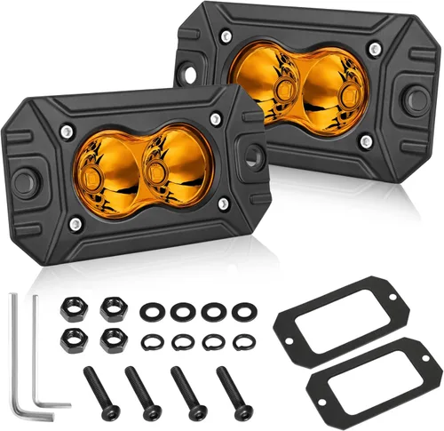 Miniatura 37 de Cápsulas LED ámbar, parte AKD de 3 pulgadas, luz LED de conducción de 40 W, luz LED todoterreno, luz de trabajo LED amarilla, luces antiniebla