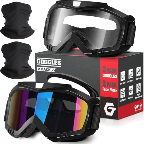 Miniatura 8 de OXG - Gafas de motocicleta - Gafas ATV y de moto de cross con lente UV400 a prueba de polvo para adultos y jóvenes