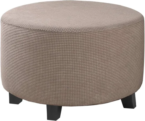 Miniatura 32 de H.VERSAILTEX Funda otomana rectangular de 29 a 34 pies para reposapiés, fundas protectoras para reposapiés, con tela jacquard elástica, gruesa