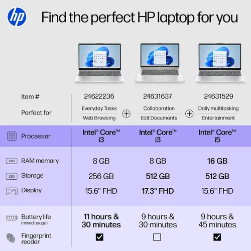 Miniatura 3 de HP 17 computadoras portátiles 2025 para estudiantes de negocios, pantalla FHD de 17.3 pulgadas, procesador Intel de 8 núcleos, 16 GB de RAM, 1 TB
