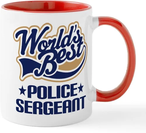 Miniatura 26 de CafePress Taza de café de cerámica de 11 oz (11.0 fl oz) de Police Mom