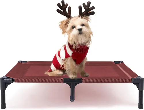 Miniatura 16 de suddus Cama elevada para perros impermeable al aire libre, cama elevada portátil para perros, camas para perros fuera del suelo, cama para perros