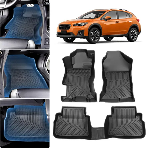 Sunsdrew Alfombrillas TPE para todo tipo de clima, ajuste personalizado para Subaru Crosstrek 2018-2023/Impreza 2017-2023, negro, juego de 4 piezas