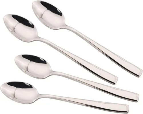 Miniatura 9 de JASHII Juego de 4 cuchillos de mesa, de acero inoxidable de 9.05 pulgadas, chapado en titanio, plateado brillante, cuchillos de mantequilla pulida