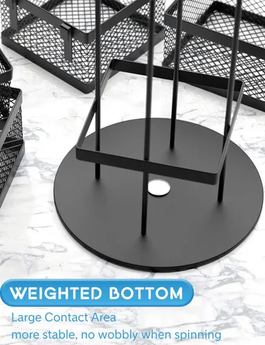 Miniatura 5 de Organizador de bolsas de té, soporte de almacenamiento para bolsitas de té, carrusel giratorio para 96 bolsitas de té, contenedor de bolsitas de té