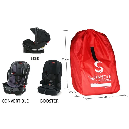 Miniatura 2 de Bolsa de viaje para asiento de coche SLYNNAR para avión - Compatible con asientos de coche convertibles, portabebés y asientos de seguridad, Negro