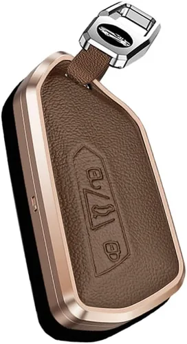 Miniatura 10 de SANRILY Funda para llavero de metal y cuero de alta calidad para VW ID.4 2020 2021 2022 MK8 ID.4 GTX, Skoda Octavia Seat Leon MK4, funda para llave