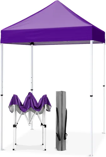 Miniatura 20 de EAGLE PEAK Toldo instantáneo de 5 x 5 con paneles de pared de 4 lados, pequeña tienda de campaña portátil desplegable con bolsa de transporte