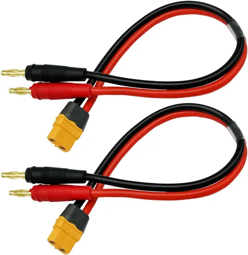 Miniatura 10 de FLY RC 2 unids EC5 conector macho a 0.157 in Banana macho enchufe Lipo batería equilibrio cable de carga 11.8 in cable de silicona cargador
