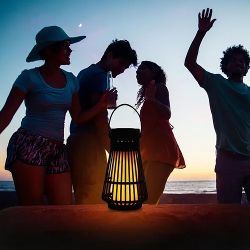 Miniatura 6 de Altavoz Bluetooth para exteriores con atmósfera de llama, altavoz inalámbrico LED impermeable con antorcha, sonido estéreo, accesorios geniales