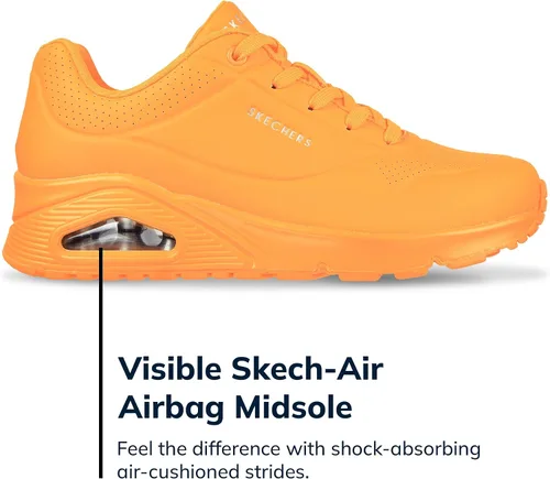 Miniatura 4 de Skechers Uno - Night Shades Zapatos deportivos para mujer, tenis con espuma viscoelástica refrescante, entresuela Skech-Air y empeine de Durabuck