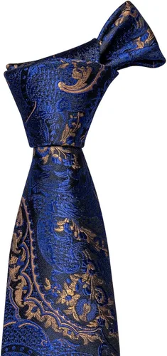Miniatura 5 de YOHOWA Conjunto de corbata de boda para hombre, corbatas de cachemira con pañuelo, gemelos de seda formal para negocios