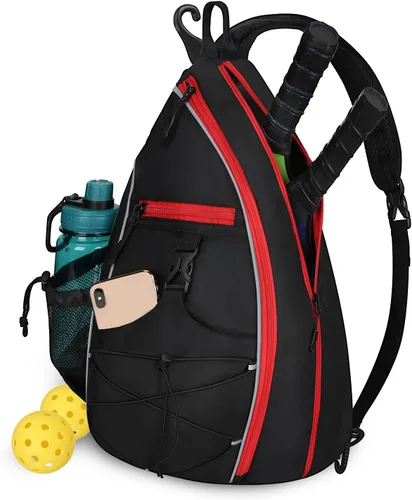Miniatura 11 de Bolsa de Pickleball Goloni para Mujeres, Mochila de Pickleball para Hombres, Bolsa de Hombro Ligera con Gancho para Cerca, Gran Capacidad, Bolsillo