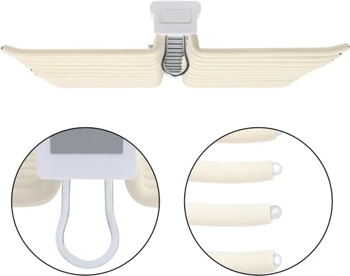 Miniatura 5 de Perchero extraíble para pantalones, 22 brazos de acero, organizador de ropa para armario, carga máxima de 33 libras, ahorro de espacio, 23.2 x 18.1
