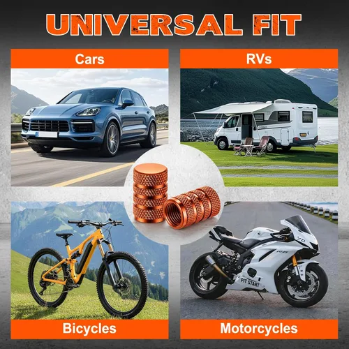 Miniatura 6 de SINGARO 12 tapas de vástago de válvula de neumático, accesorios exteriores de automóvil, cubierta de válvula de aleación de aluminio universal