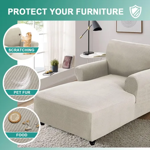 Miniatura 3 de ele ELEOPTION Funda para sillón con brazo elástico para sofá para perros y mascotas, muebles de dormitorio, funda para sofá diván, lavable