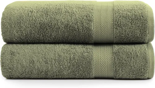 Miniatura 45 de Lane Linen Paquete de 4 toallas de baño 100 % algodón (35 x 66 pulgadas), hilado en anillo, extra grandes, secado rápido, suaves, de poca pelusa