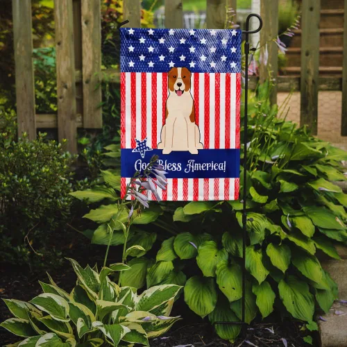 Miniatura 2 de Caroline's Treasures BB3044GF - Bandera patriótica de Estados Unidos para jardín de perro de Asia Central, bandera decorativa para patio exterior