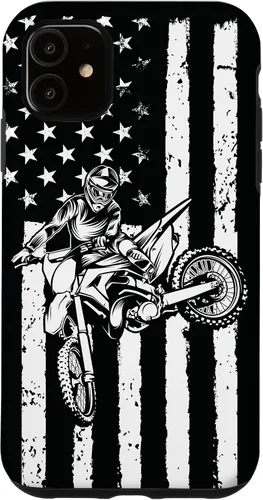 Miniatura 8 de Funda de motocross con bandera de Estados Unidos para iPhone 17