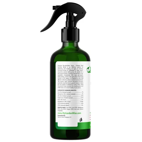 Miniatura 2 de GARDENWISE Spray foliar de microfertilizante premium – Mezcla nutricional quelatada para plantas con hierro quelado para verduras. Perfecto