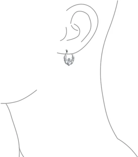 Miniatura 3 de BFF Love - Pendientes de aro para mujer (plata de ley 925, 1 pulgada), diseño celta irlandesa