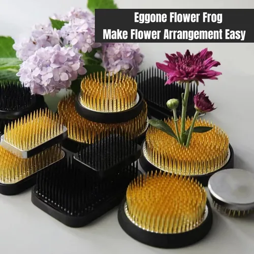 Miniatura 5 de Juego de herramientas japonesas Ikebana Floral Kenzan aguja enderezar herramienta de ranas de flores limpiador cepillo de limpieza herramienta