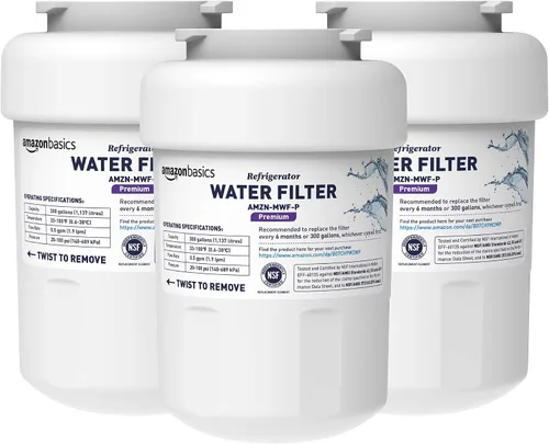 Miniatura 11 de Amazon Basics Cartucho de filtro de agua de repuesto compatible con refrigerador GE MWF, paquete de 1, filtración premium