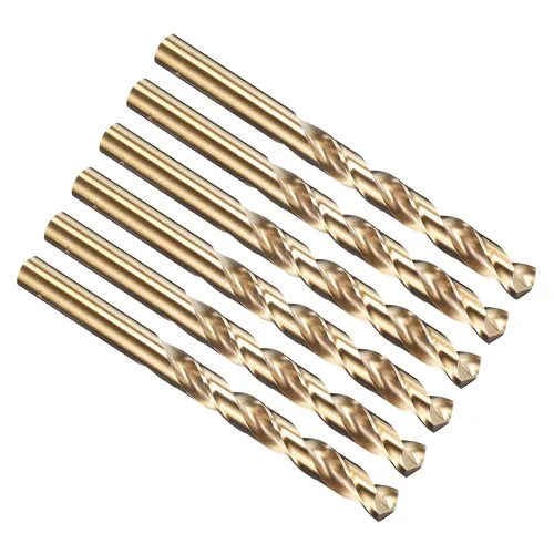 Miniatura 192 de PATIKIL Broca Jobber de 0.039 in, vástago recto M35 cobalto 5% acero de alta velocidad 135° acabado dorado para metal duro de acero inoxidable - 2